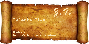 Zelenka Ilma névjegykártya